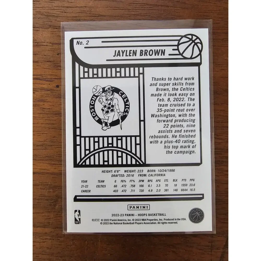 2022-2023 NBA Hoops #2 Jaylen Brown - Boston Celtics - NBA